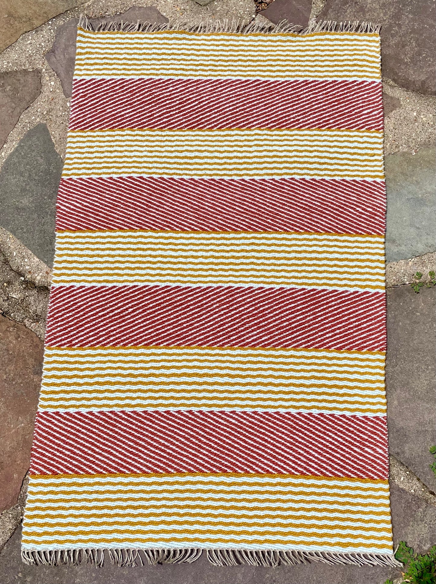 Burgundy & Gold Twill
